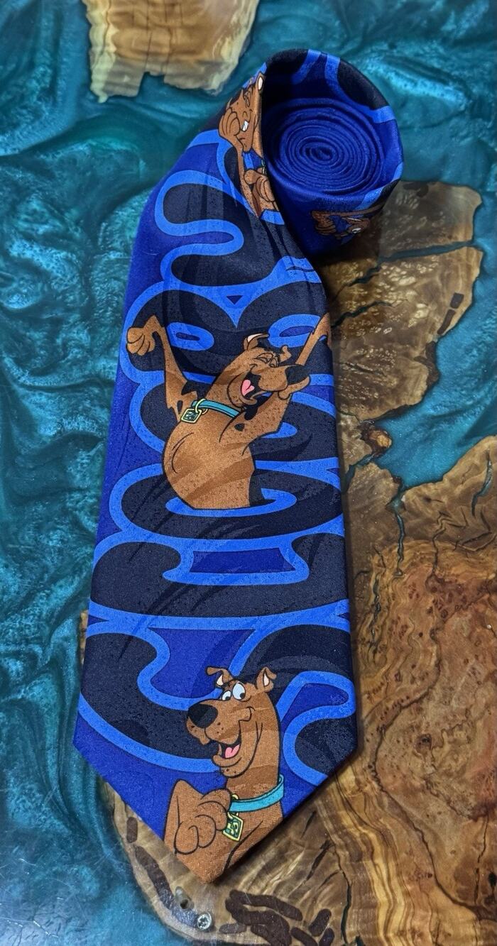 Two Vintage 1998 Scooby-Doo Neck Ties Hanna-Barbera Cartoon Network Polyester